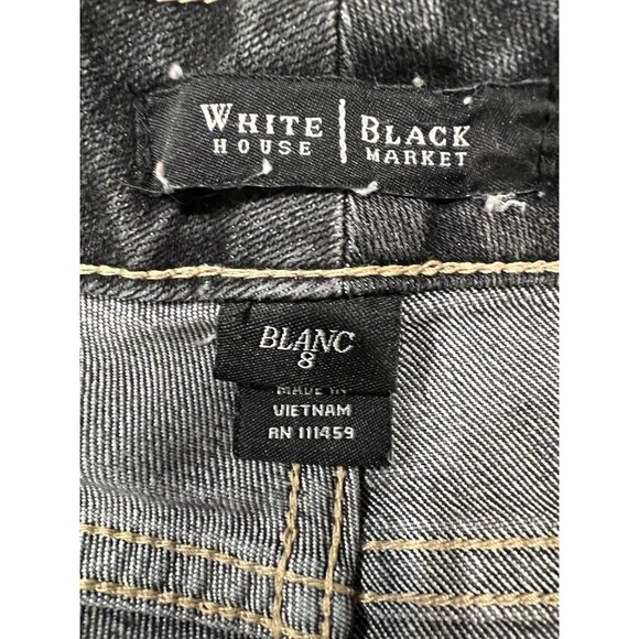 White House Black Market Jeans Women's Size 8 Slim Crop Dark Wash Capri Denim - Picture 5 of 7